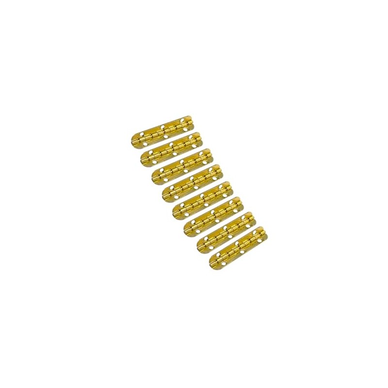 QCAA Solid Brass 90 Degree Small Piano Hinge Wooden Jewery
