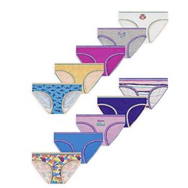 Purple Prints Assorted 10 Pack Brief Panties - 6