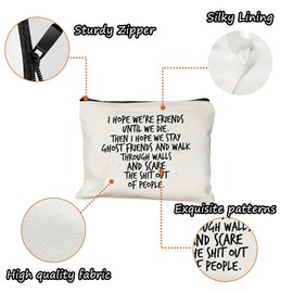 Make Up Bag Friendship Gifts for Women Best Friend, Funny Birthday Pamper Gifts Small Travel Gifts for Best Friend, Retirement Gifts Thinking of You Gifts Birthday Gifts Idea for Friend Bestie Sister