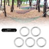 Alomejor 5pcs Round Rings Stainless Steel Smooth Welded O-Ring for