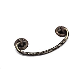 Restore Hardware 3" CC Victorian Drawer Pull - Antique Furniture Drawer Pull - Cabinet Drawer Pull - Drop Bail Drawer Pull Solid Cast Brass, Antiqued - Excellent Replica of an Antique Original