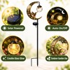 Solar Hummingbird Moon Garden Light – Crackle Glass LED Stake,
