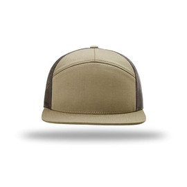 Richardson - Seven-Panel Trucker Cap - 168 | One Size | Pale Khaki/Brown