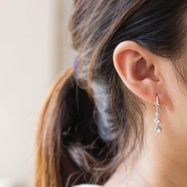 Philip Jones Graduated Drop Earrings Created with Zircondia® Crystals