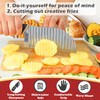 JAYVAR Large Crinkle Cutter Wave Potato Slicer, Stainless Steel French