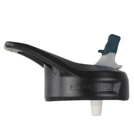 EcoVessel Adults & Kids Replacement Straw Lid, Black with Grey Spout