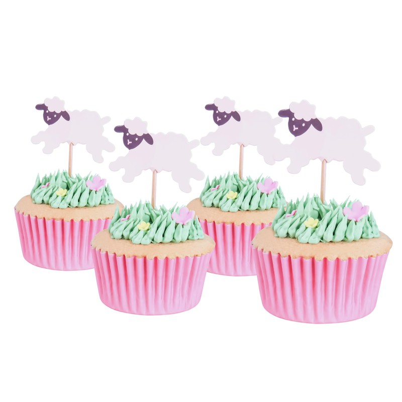 PME Easter Cupcake Toppers - Sheep, Set of 24