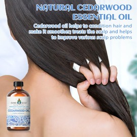 EVOKE OCCU Cedarwood Essential Oil 4 Oz, Pure Cedarwood Oil for Home Diffuser Skin Massage Candle Soap Making- 4 FL Oz