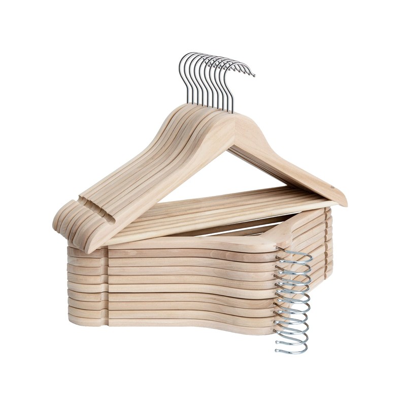 StorageWorks Clothes Hanger 20 Pack, Wooden Coat Hangers for Shirts,
