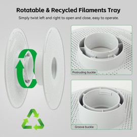 UniTak3D for Bambu Lab AMS Removable Filament Tray Reusable Filament Reel Holder Fits PLA, PETG, ABS, TPU Filament Spool Compatible with A1/A1 Mini 3D Printer Support Low-Temp Environment ≤ 70°C