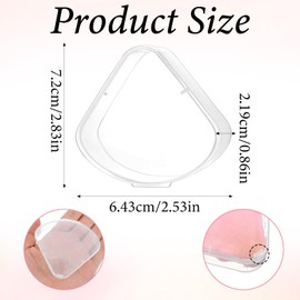 12 PCS Powder Puff Holder Cases Portable Triangle Makeup Sponge Box Pocket Cosmetic Puff Box Travel Beauty Blender Holder Clear Reusable Dust Proof Protective