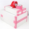BOMEI PACK Pink Packing Tape with Dispenser, 2.4 Mil 1.88