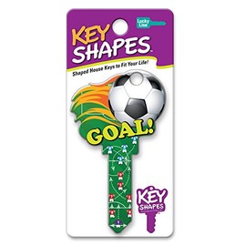 Lucky Line Key Shapes, Soccer, House Key Blank, SC1, 1 Key (B135S)