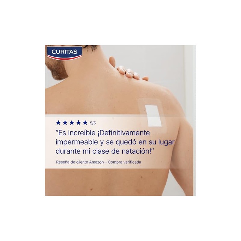 Venditas Adhesivas Extra Grandes CURITAS Aqua Protect XXL, caja con