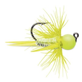 VMC Tungsten Bullfly Jig 1/16 oz Orange Chartreuse Glow