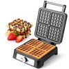 UVFAST Waffles Maker Waffle Iron, 4 Belgian Square Waffle Maker,