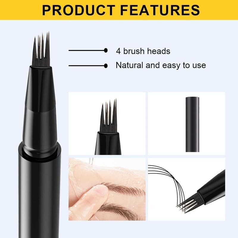 Eyebrow Pencil with 4 Tips Micro Head, Eyebrow Pencil Micro