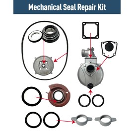 Mechanical Seal Repair Kit with Gasket, Flapper Washer, and O-Ring for Predator 2" 212cc Semi-Trash Water Pump (63405, 56160) and Pacific HydroStar 2" 212cc Water Pump (61986, 68375, 69774)