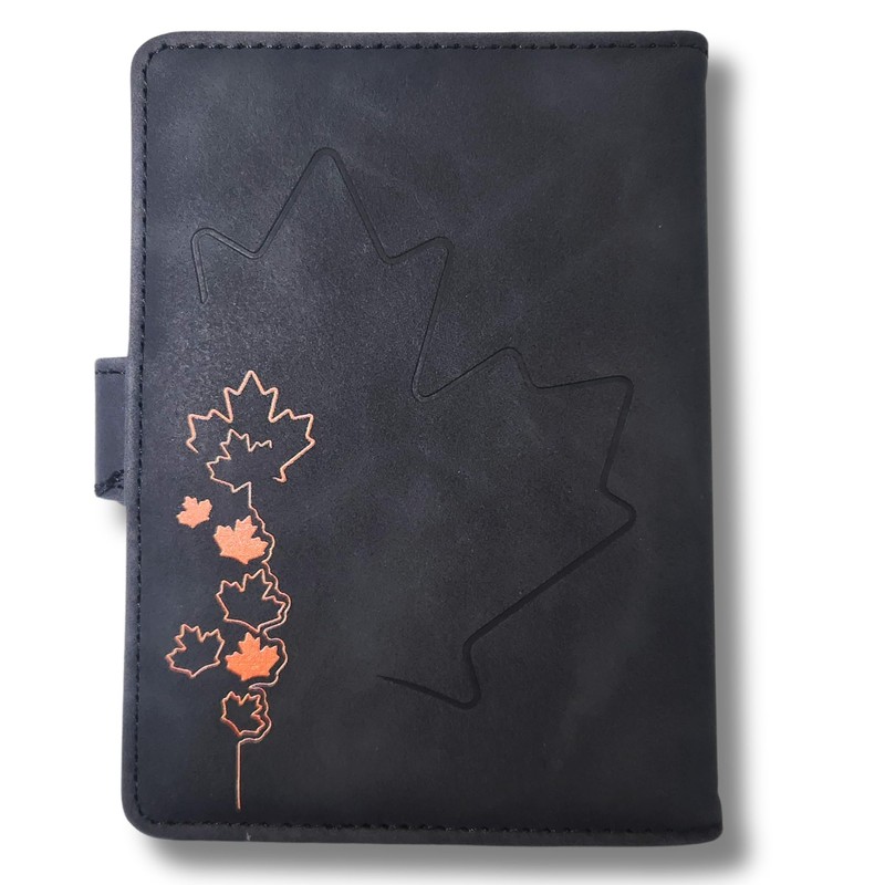 RedDeer Canada Passport Holder Wallet Premium PU Leather Travel Passport