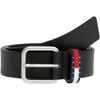 Tommy Jeans Men's Ryan Regular Belt with Leather Logo, Black