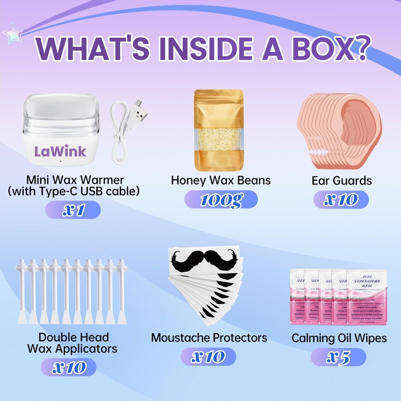 Nose Waxing Kit Nose Ear Hair Wax Kit 15-20 Times