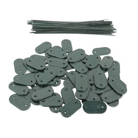 zweipappel Privacy Screen Attachment Set, Cable Ties and Mounting Plates, PVC Mounting Kit for Privacy Screens, Garden Fences, Privacy Screen, Patio, Garden, Balcony (Green)