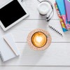 GLOBALDREAM Coasters, 6pcs Hollowed-Out Round Cup Coaster Metallic Round Coffee