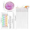 lasuroa 22pcs Nail Brushes Set, 2 Way Engraving Pen Nail