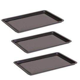 3PCS Non-Stick Baking Tray for Oven, Premium Oven Tray 32x23 cm Durable Cookie Tray for Cooking and Roasting