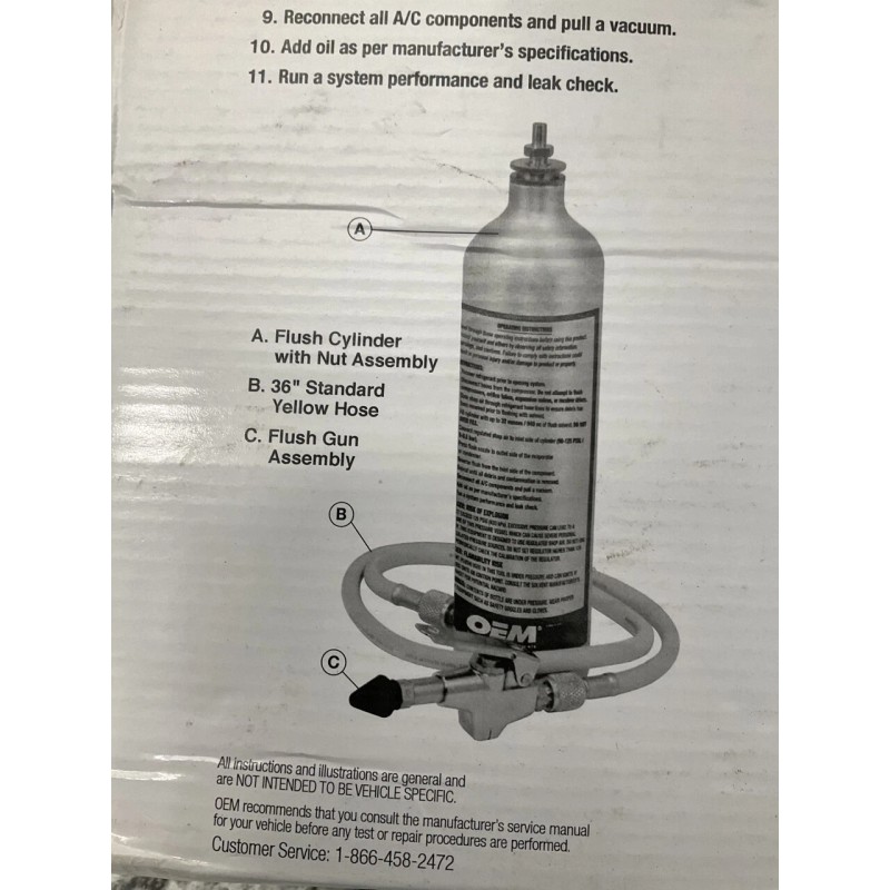 OEM Tools 91046-A-AZ A/C System Flush Kit Removes Oil And