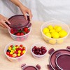 Set of 4 Food Storage Container with Lids, Plastic Mixing