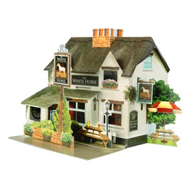 Santoro Pop Up Places 3D Pop Up Greeting Card - The White Horse - For Him, For Her, For Her, Family, Friends, Birthday, Anniversary