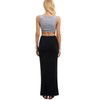 Verdusa Women's Solid Color High Waist Side Split Maxi Skirt