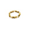 LTC Designs 8mm Golden Honey Tiger's Eye Beaded Stretch Bracelet with Genuine Citrine Nugget Stations, 6.5"