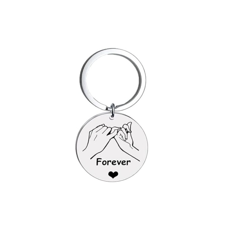 Medical ID Me Forever Pinky Promise Keyring Couples Best Friend