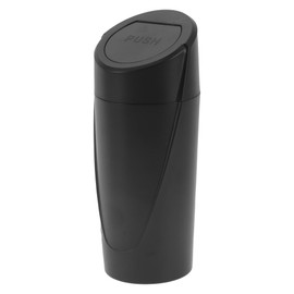 VekAuto 1 Pcs Car Trash Can 3.1" Width 7.9" Height Trash Bin Auto Portable ABS Black Car Cup Holder