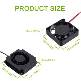 EPLZON 4010 DC 24V Extrusora Ventilador de extremo caliente y DC 24V Turbo Ventilador para impresora Ender 3 Ender 3 Pro 3D