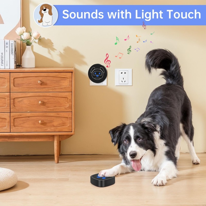 Whimsii Dog Door Bell for Potty Training, Wireless Dog Doorbell