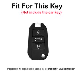 TECART Zinc Alloy Folding Car Key Cover fit for Peugeot 206 208 2008 3008 301 308 408 508 5008 Key Fob Case fit for Citroen DS3 DS4 DS5 DS6 Picasso3 Buttons Flip Key Fob Shell Keychain Black green