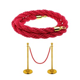 LNGJIN 1.5 m Barrier Ropes, Persons Barrier Rope, Red Barrier Rope with Hook, Person Control System, Barrier Tape, Standard Barrier Cord, for Hotels, Supermarkets and Other Public Places