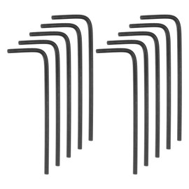 sourcing map 10pcs Hex Key Wrench 1/16" L-Shape Hexagon SAE Wrenches Chrome Vanadium Steel Repairing Tool for Home Repair, Black