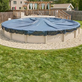 Doheny’s Commercial-Grade Winter Pool Covers for Above Ground Pools | Featuring Exclusive Tear Resistant Weave | The Best Winter Covers for Le$$ Money! (33' Round, Economy - 4 Yr.)