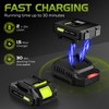 Leaf Blower, Electric Cordless Leaf Blower with 2 Batteries and