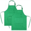Sinland Kids Apron with Pocket 2 Pack Adjustable Children Chef Apron for Cooking Baking Painting (S: 3-6 Years)