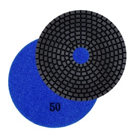 EDW Diamond Wet Sanding Pad/Polishing Disc, Dia Wet | Refurbishing, Grinding | 125 mm Velcro Attachment | Processing Natural Stone, Tiles, Granite, Marble
