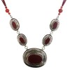 Mehrunnisa - Collar con colgante tribal afgano Rojo