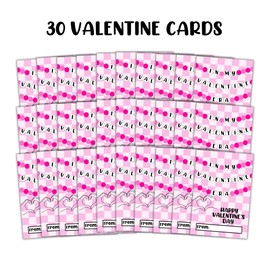 In My Valentine Era Valentine’s Day Class Cards | 30 pack 4x6” inches for Kid’s School Pop Country Singer Eras Inspired Friendship Bracelet Galentine’s Day Card Unique Girls