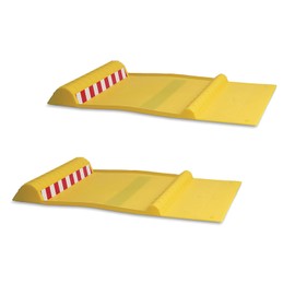 Maxsa 37356-2PK Park Right 21" x 11" x 2" Parking Mat, Yellow, Amazon Exclusive