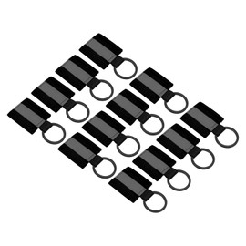 PATIKIL Reflective Key Chain Tags, 12 Pack Reflective Nylon Zipper Pull Tabs, High Visibility Keychain, Black