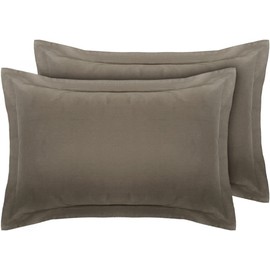 DTEX HOMES Pillowcases 2 pack 100% Egyptian Cotton Envelope Closure Ultra Soft and Premium Quality Pillow Covers 50x90cm + 5cm Hem (King Size Oxford-Grey)